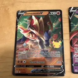Pokemon Zamazenta V Zacian V Basic Foil Card Lot English 2021 - Image 2