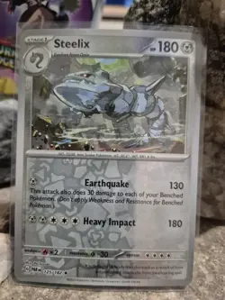 pokemon Cards Steelix Holo 1pcs+1pcs Sleeve 2023 #125/182 - Image 1