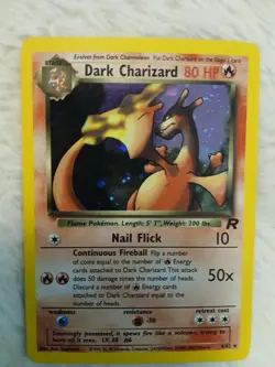 Pokemon Dark Charizard Holo Rare TCG Unlimited Card 4/82 LP Condition - Image 2