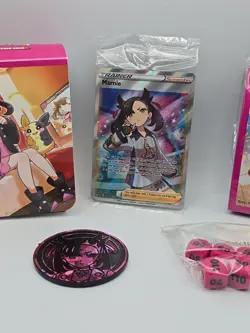 Pokemon Marnie Morpeko Deck Box Card Sleeves and Token Coin + Dice - Image 3