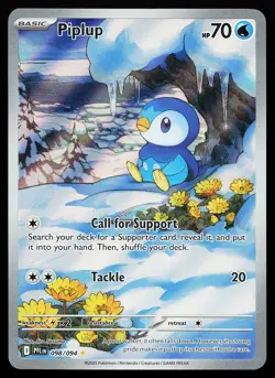 Piplup 098/094 Holo Illustration Rare Phantasmal Flames Pokemon Card - Image 1