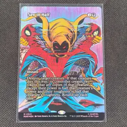 Saw In Half - 0021 - M - Borderless - Foil - Marvel's Spider-Man - MTG - NM/M - Image 1