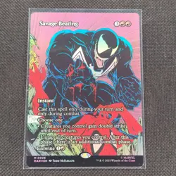 Savage Beating - 0026 - M - Borderless - Foil - Marvel's Spider-Man - MTG - NM/M - Image 1