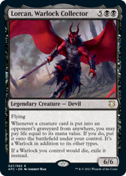 x1 Lorcan, Warlock Collector R MTG Commander Adventures in the Forgotten Realms - Image 1
