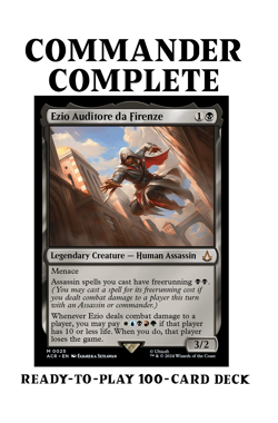 Ezio Auditore da Firenze ASSASSINS Magic MTG Custom Commander Deck - Image 1