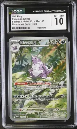 Pokemon English Nidoking 174/165 2023 Scarlet & Violet 151 - MEW EN Illustration - Image 1