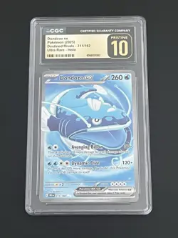 Dondozo ex 211/182 Sv10: Destined Rivals Holo CGC PRISTINE 10 Pokemon TCG Rare - Image 1