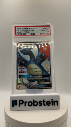 2019 Pokemon S & M Hidden Fates #SV49 FA Charizard GX PSA 10 GEM MINT - Image 2