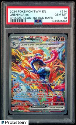2024 Pokemon TWM En Special Illustration Rare #214 Greninja Ex PSA 10 GEM MINT - Image 1