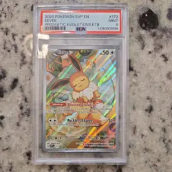 2025 POKEMON SVP EN-SV BLACK STAR PROMO #173 EEVEE PSA 9 - Image 1