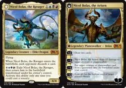 MTG Nicol Bolas, the Ravager - Foil, Light Play, English Core Set 2019 - Image 1