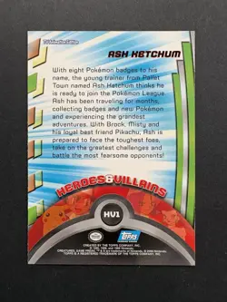 Ash Ketchum (HV1) Pokemon 2000 Topps TV Animation Edition Non Holo LP Blue Label - Image 2