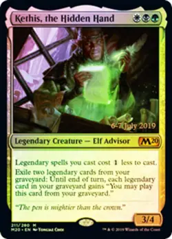 MTG Kethis, the Hidden Hand - Foil - Prerelease Promo, Moderate Play, English Pr - Image 1