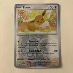 Pokemon TCG Eevee Card 135/167 Twilight Masquerade Reverse Holo - Image 2