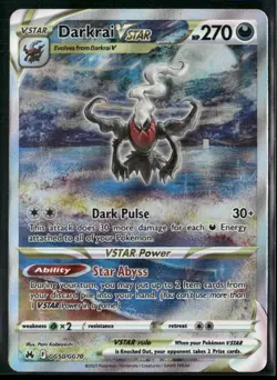 2023 Pokemon Crown Zenith: Galarian Gallery Darkrai VSTAR GG50/GG70 - Image 1