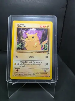 2x Pikachu 87/130 Base Set 2 Pokemon Cards WOTC Vintage 1999 NM - Image 2