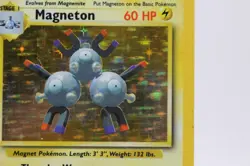 Pokemon TCG Magneton 9/102 Base Set Holo Rare 60 HP English 1999 - Image 2
