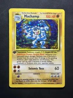 Pokemon TCG - MACHAMP (1ST EDITION) - 8/102 - HOLO - RARE - BASE SET (1999) - HP - Image 1