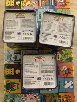 Pokemon Stacking Tin x3- Steel and Psychic Type (Sealed) - 3 Packs Per Tin - Image 4