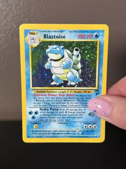 Pokemon Blastoise 2/130 Base Set 2 Holo Rare HP Vintage WotC 2000 - Image 3