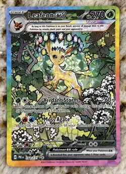 2025 POKEMON PRISMATIC EN SPECIAL ILLUSTRATION RARE SIR LEAFEON EX #144 - Image 1