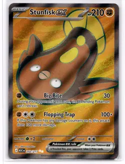 Stunfisk ex 252/217 ME: Ascended Heroes Ultra Rare Holo Near Mint - Image 1