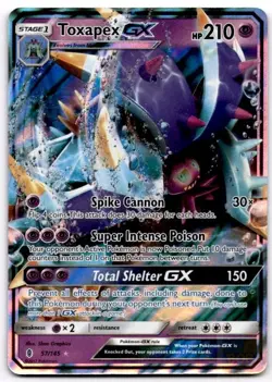 Toxapex GX 57/145 Holo Ultra Rare Guardians Rising Pokemon Holo Near Mint - Image 1