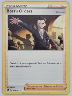 Boss's Orders 154/192 Pokemon - Sword & Shield Rebel Clash MP - Image 1