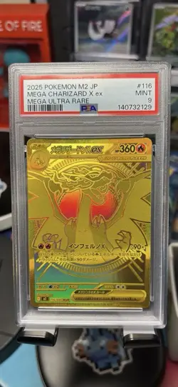 Pokemon Mega Charizard X ex Inferno X Japanese Mega Ultra Rare #116 PSA 9 Mint - Image 1