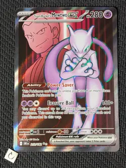 Team Rocket’s Mewtwo EX 213/182 - Destined Rivals Ultra Rare Pokemon TCG NM - Image 1