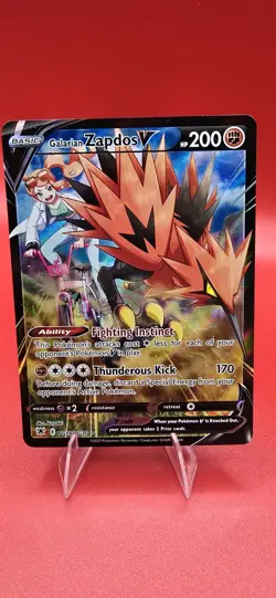 Pokemon TCG NM Galarian Zapdos V TG19/TG30 Trainer Gallery Astral Radiance - Image 1