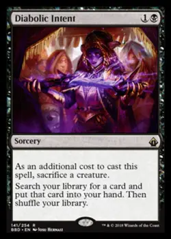 MTG Diabolic Intent, Light Play, English Battlebond - Image 1