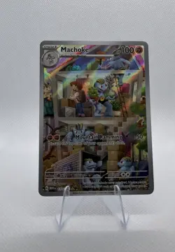 Pokemon Machoke Illustration Rare Holo 177/165 SV Scarlet & Violet 151 100 HP - Image 1