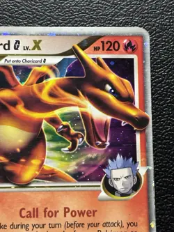 2009 Pokemon Charizard G LV.X #DP45 Diamond and Pearl Black Star Promo Holo MP - Image 2