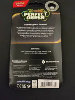 Pokemon TCG Mega Evolution -Perfect Order Expansion Blister Pack Factory Sealed - Image 2