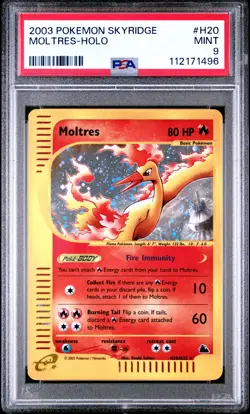 2003 POKEMON SKYRIDGE #H20 MOLTRES-HOLO PSA 9 - Image 1