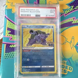 Pokemon Radiant Blastoise 018/078 GO Radiant Rare Holo PSA 9 2022 - Image 1
