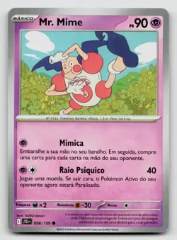 Mr. Mime 058/159 Journey Together Regular 2025 Portuguese - Image 1