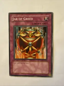 Konami Jar of Greed LON-047 Labyrinth Trap Super Rare Unlimited English - Image 1