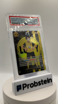 2025 ONE PIECE PROMOS BVB X ONE PIECE MATCH DAY 2025 #003 MONKEY D. LUFFY PSA 10 - Image 2