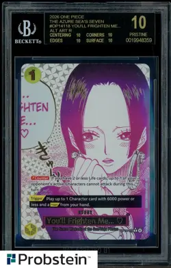 2026 One Piece OP14-118 Alternate Art You'll Frighten Me.. BGS 10 BLACK LABEL - Image 1
