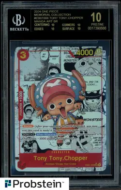 2024 One Piece Memorial Coll EB01006 Tony Tony Chopper Manga BGS 10 BLACK LABEL - Image 1