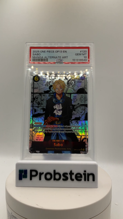 2025 One Piece OP13 Manga Alternate Art EN #120 Sabo PSA 10 GEM MINT - Image 2