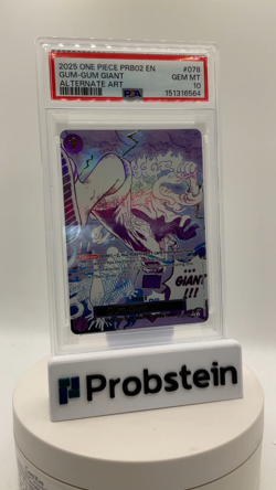 2025 One Piece PRB02 Alternate Art #078 Gum-Gum Giant Luffy PSA 10 GEM MINT - Image 2