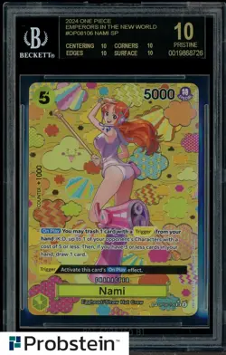 2024 One Piece Emperors in The New World OP08106 Nami SP BGS 10 BLACK LABEL - Image 1