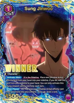 Union Arena Solo Leveling Sung Jinwoo Winner Foil UEPR/SLG-1-019 NM SEALED - Image 1