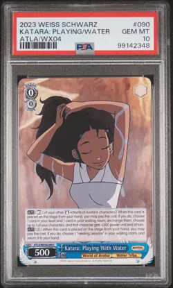 PSA 10 - 2023 WEISS AVATAR THE LAST AIRBENDER 090 KATARA: PLAYING/WATER | POP 2 - Image 1
