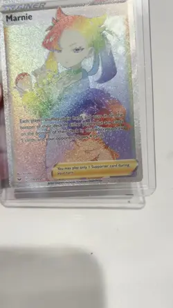 Pokemon Marnie Trainer-Supporter Full Art Holo Card 208/202 English TCG - Image 2