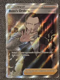 Boss's Orders Giovanni Full Art Holo Ultra Rare Card 189/192 Swsh02: Rebel Clash - Image 1
