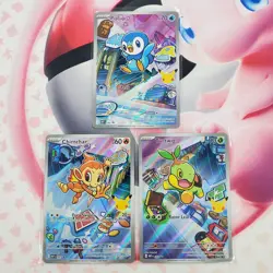 Piplup 042 + Chimchar 041 + Turtwig 040 - First Partner Pokemon Cards - #L339 - Image 1